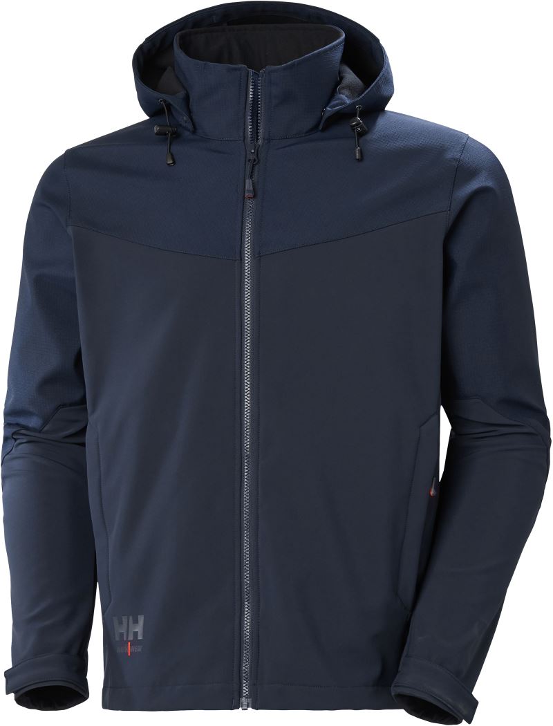 Levně 3-vrstvá softshellová bunda s kapucí "Oxford" - navy