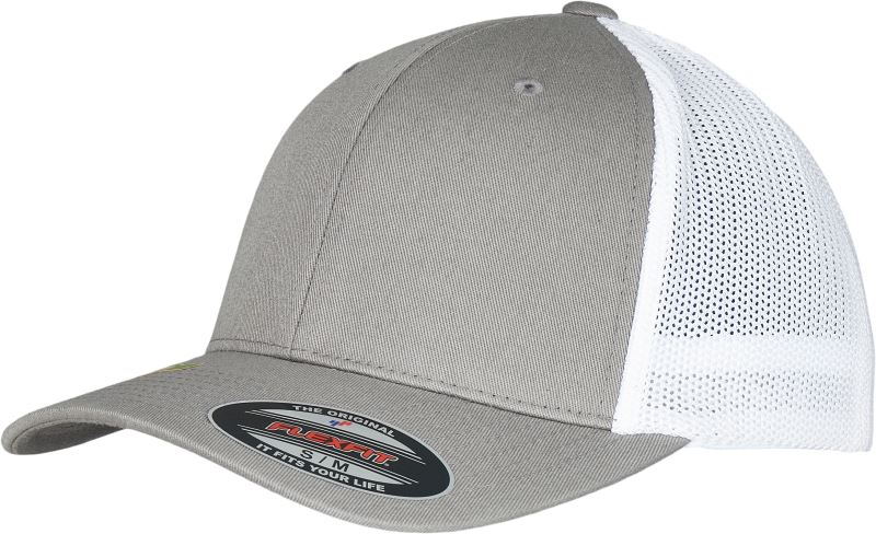 Levně 6 panelová Trucker kšiltovka "Recycled" - grey/white