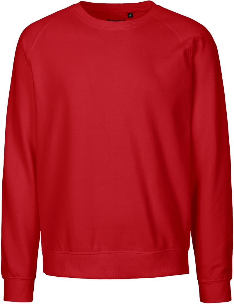 Unisex raglánová mikina z bio bavlny - red