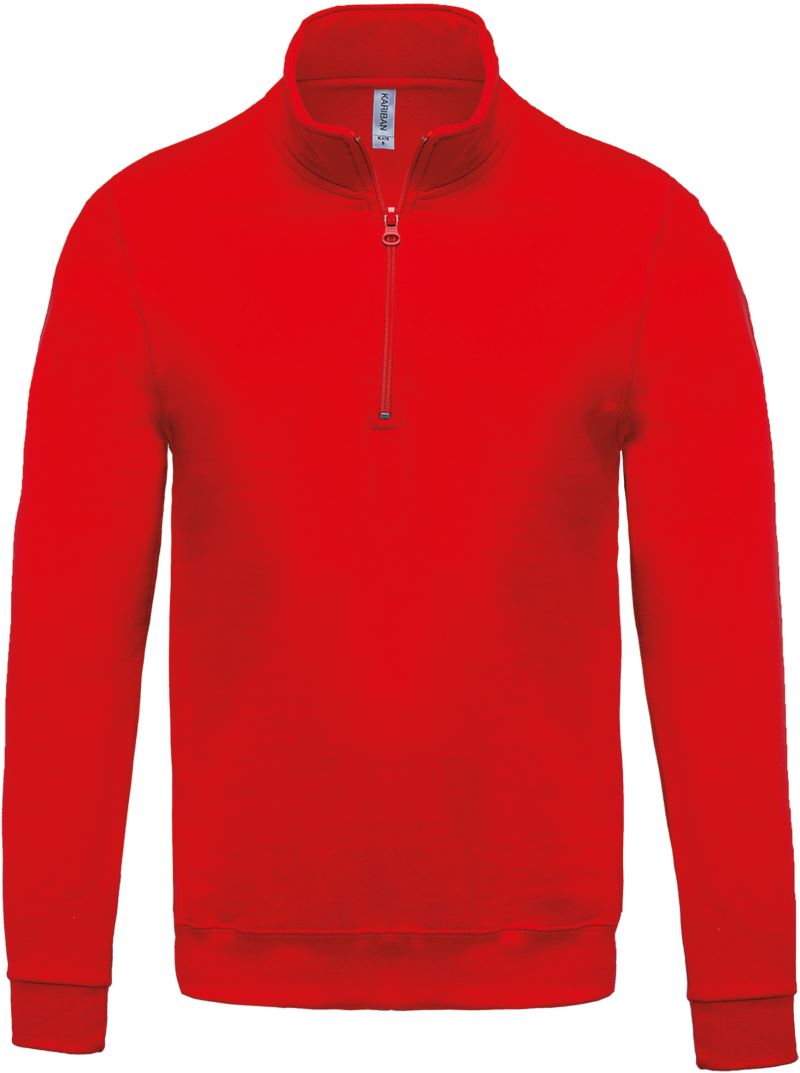Levně Mikina s 1/4 zipem - red