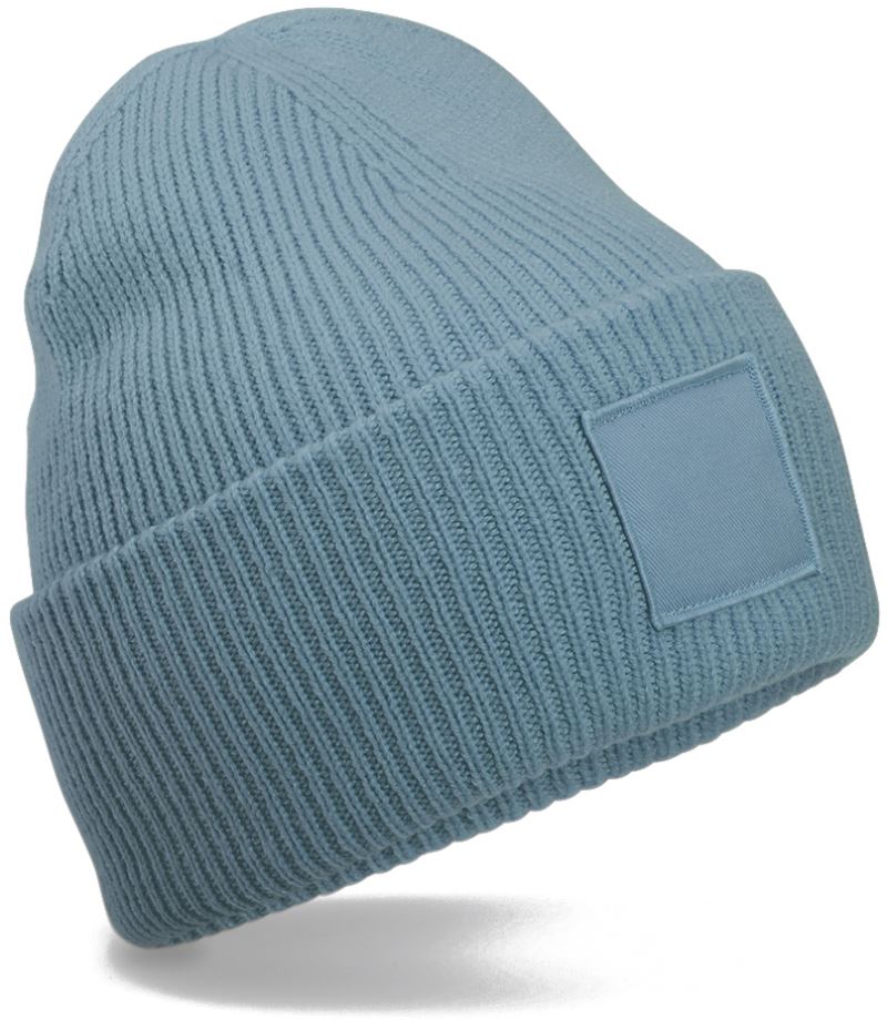 Levně Pletená čepice Patch "Tonal" - dusty blue