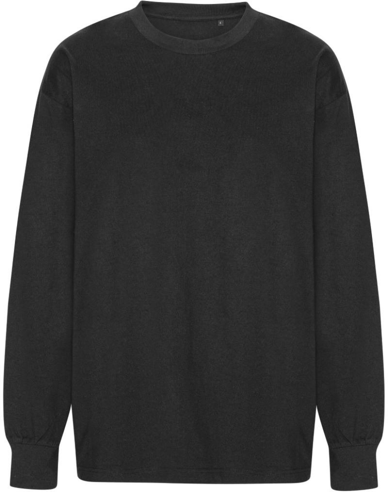 Levně Oversize bio IC tričko s dlouhým rukávem "Tiger" - black