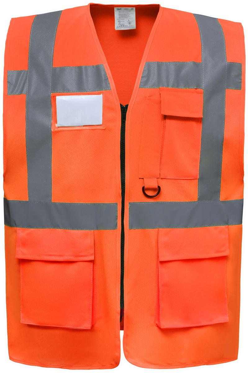Levně Hi-Vis multifunkční vesta - hi vis orange