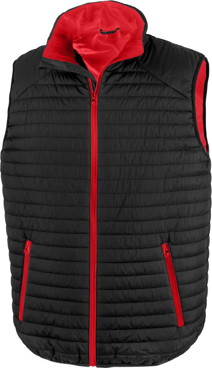 Levně Thermo prošívaná vesta - black/red