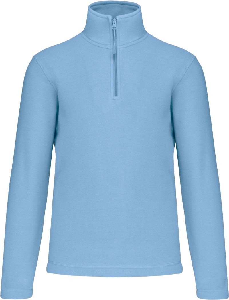 Mikrofleecová mikina s 1/4 zipem "Enzo" - sky blue