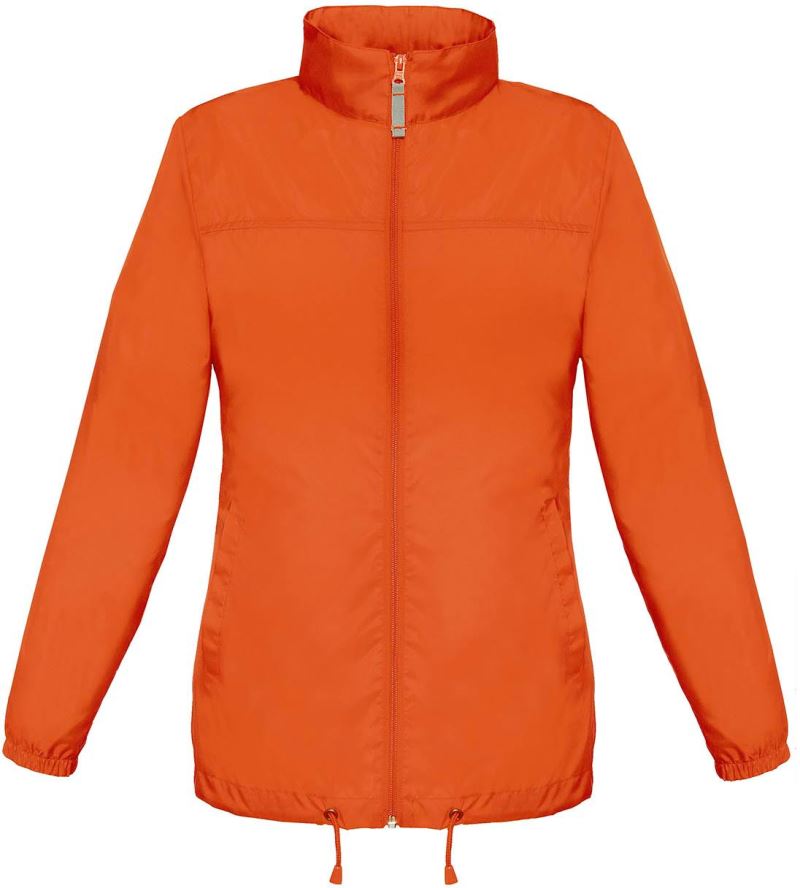 Levně Dámská větrovka bez podšívky - orange