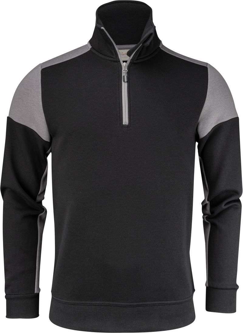 Levně Mikina s 1/4 zipem - black/anthracite