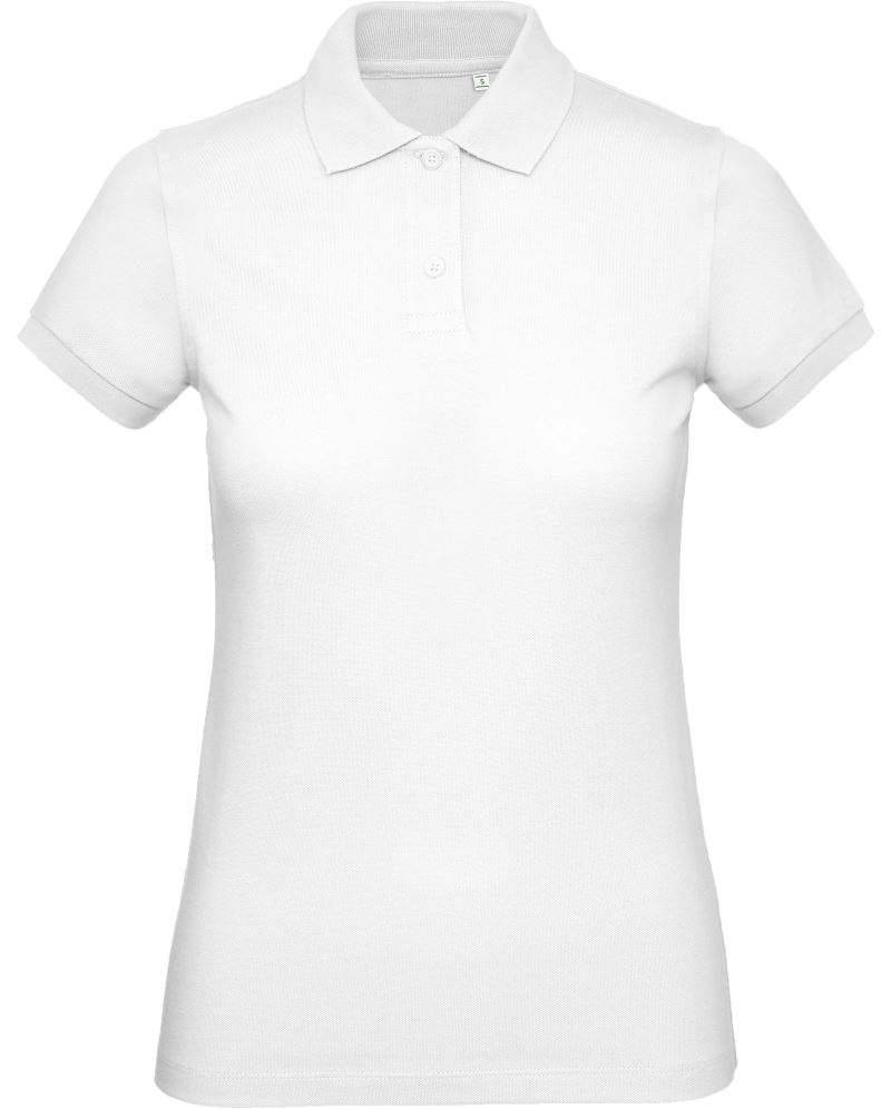 Dámské piqué polo z bio bavlny - white