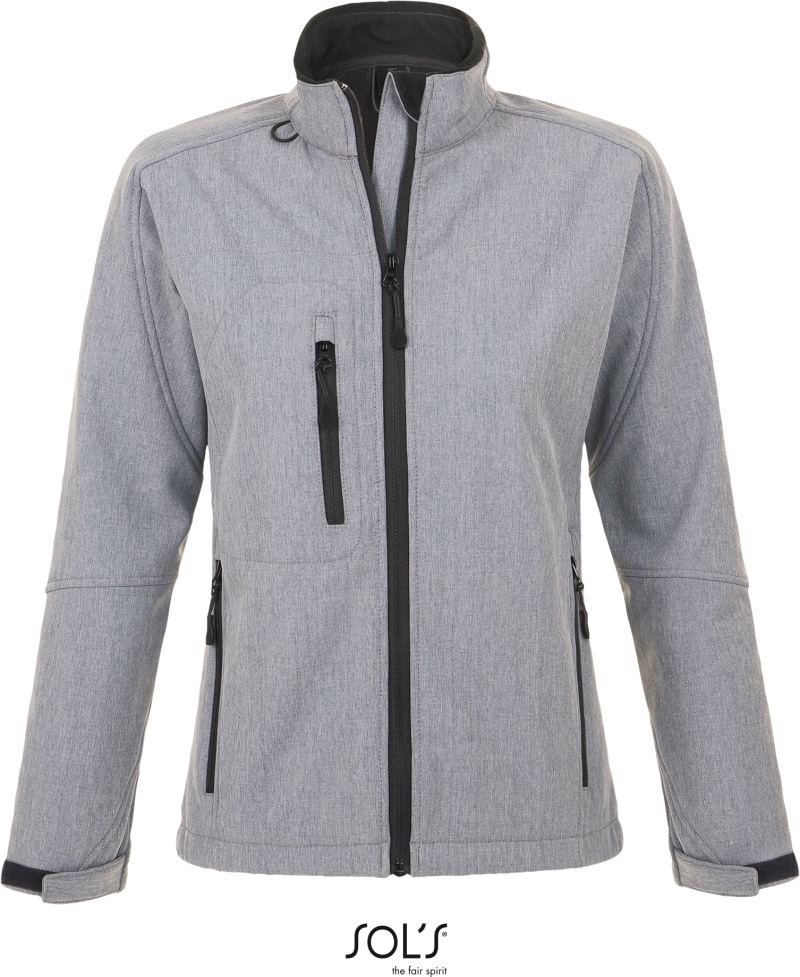 Levně Dámská 3-vrstvá softshellová bunda - grey melange