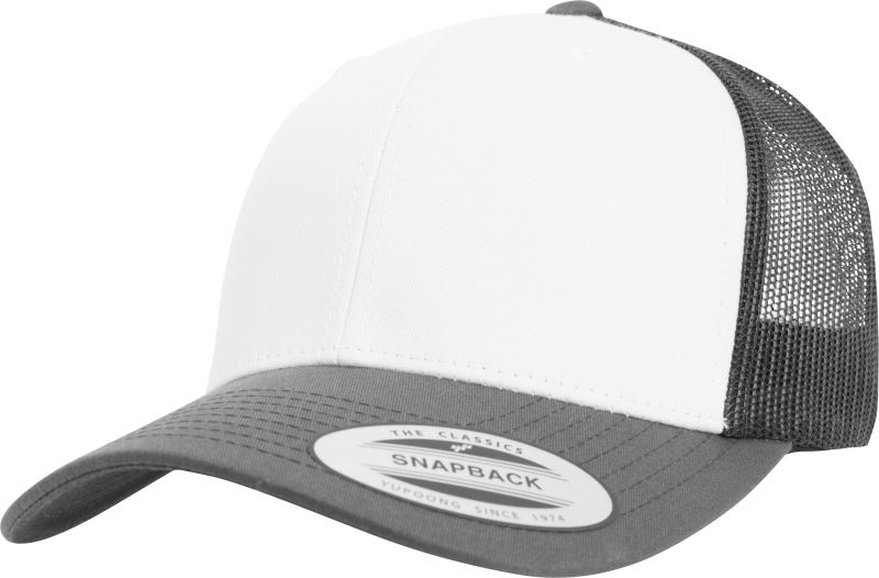 Levně 6 panelová Trucker kšiltovka - dark grey/white/dark grey