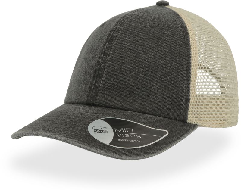 Levně 6 panelová Trucker kšiltovka - black