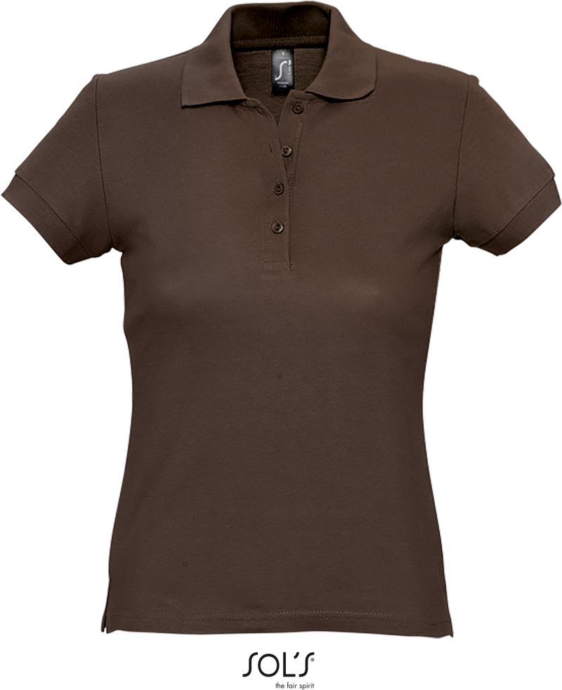 Levně Dámské piqué polo - chocolate