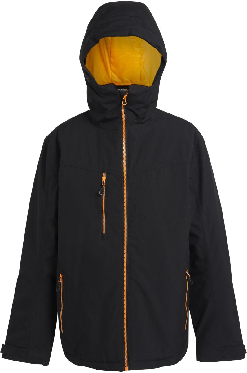 Levně Prošívaná bunda "Navigate" - black/orange pop