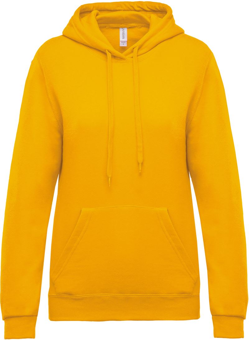 Levně Dámská mikina s kapucí - yellow