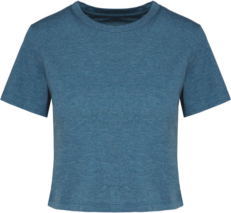 Levně Dámský crop top - duck blue heather