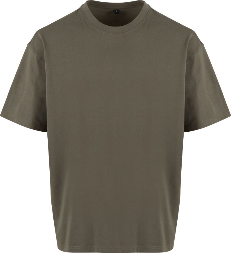 Levně Unisex oversize tričko z těžké bavlny - olive