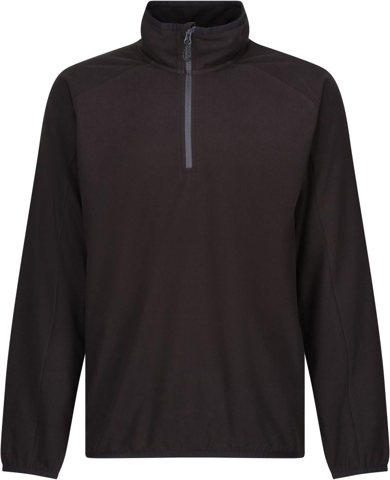 Fleecová mikina structure s 1/4 zipem "Navigate" - black/seal grey