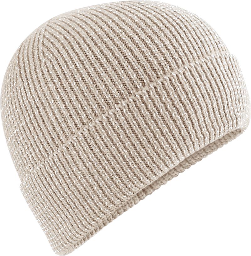 Levně Pletená čepice "Streetlite Reflective" - almond