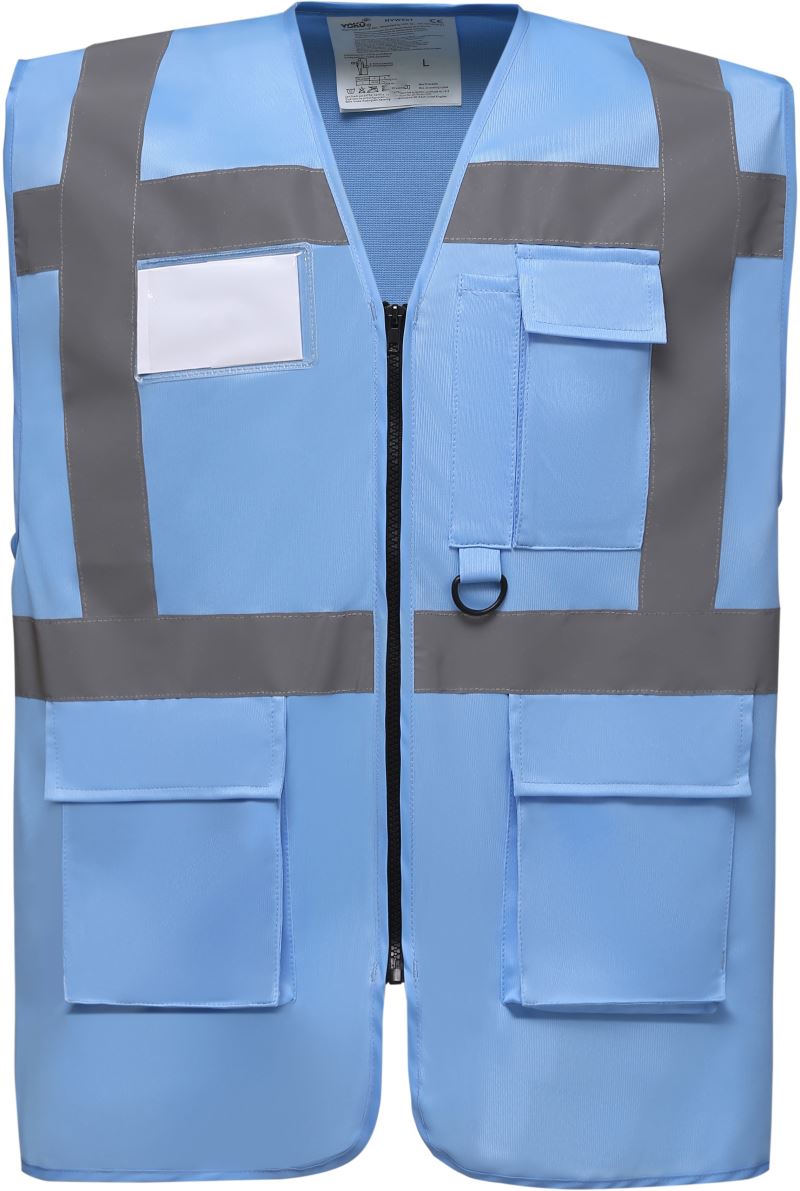 Levně Hi-Vis multifunkční vesta - sky blue