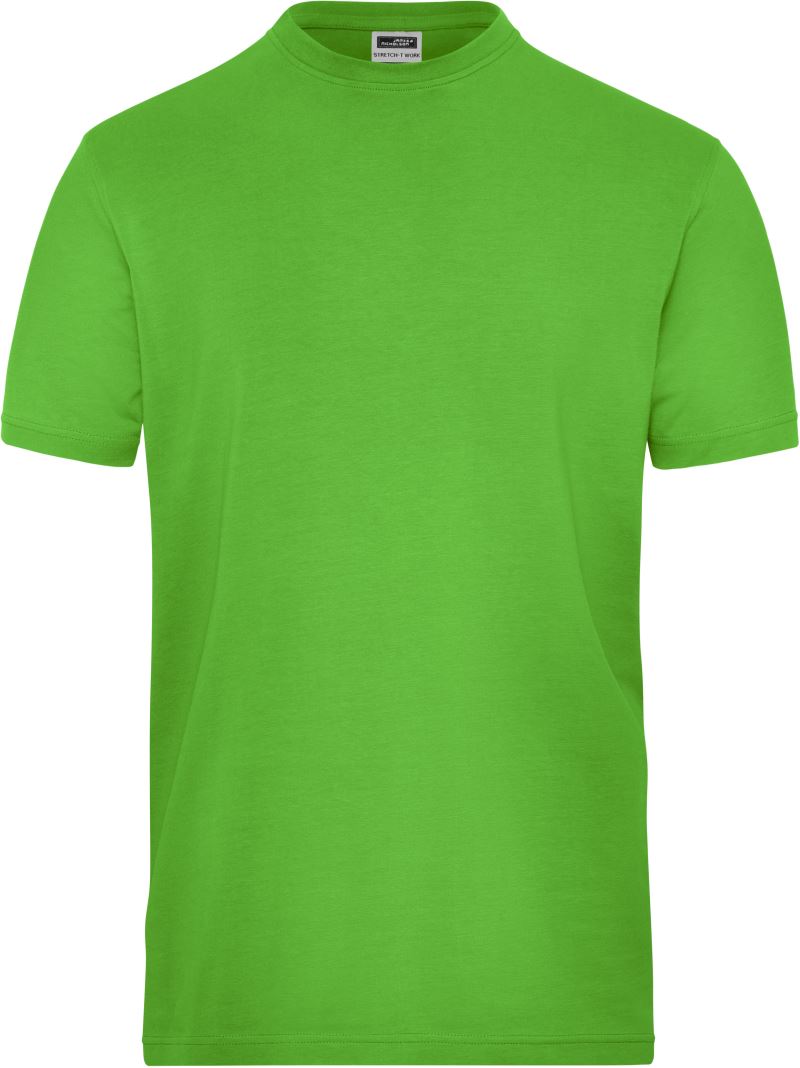 Levně Pánské pracovní elast. tričko z bio bavlny - Solid - lime green
