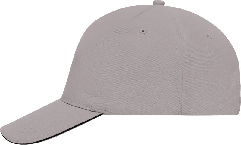 5 panelová sandwich kšiltovka - light grey/black