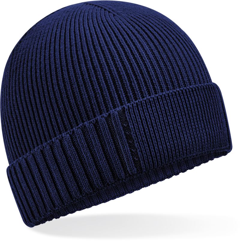 Pletená čepice Organic Patch - oxford navy