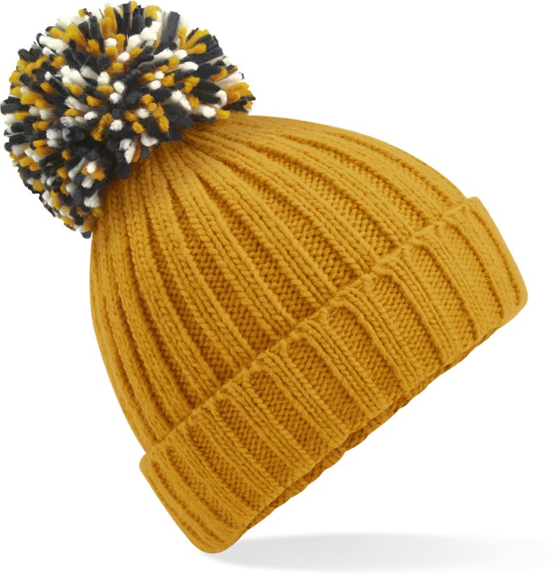 Levně Pletená čepice "Hygge" - mustard