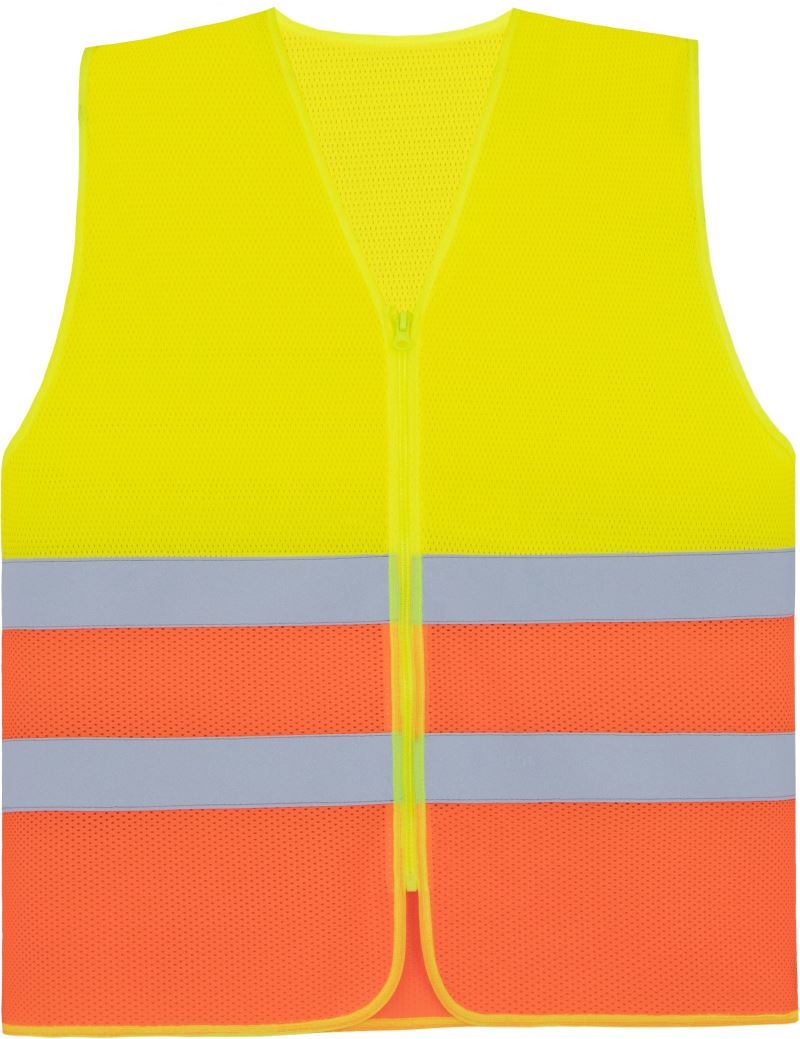 Levně Hi-Vis síťovaná bezpečnostní vesta - hi vis yellow/hi vis orange