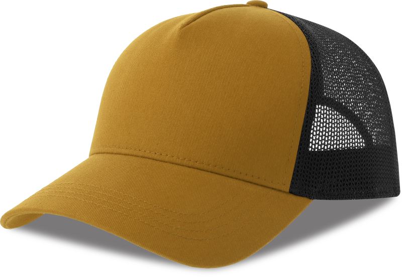 Levně 5 panelová Trucker kšiltovka - mustard/black