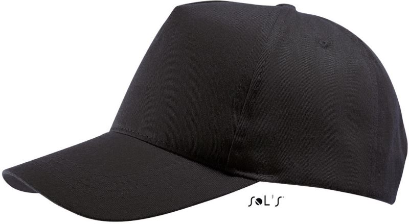 5 panelová kšiltovka - black