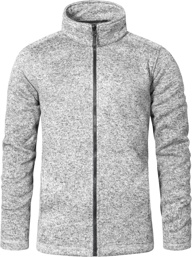 Levně Pánská pletená fleecová bunda - heather grey