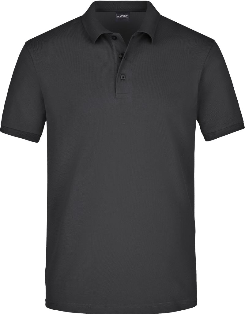 Pánské elastické piqué polo - black