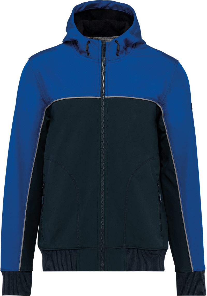 Levně Pracovní 3-vrstvá softshellová bunda - navy/royal blue