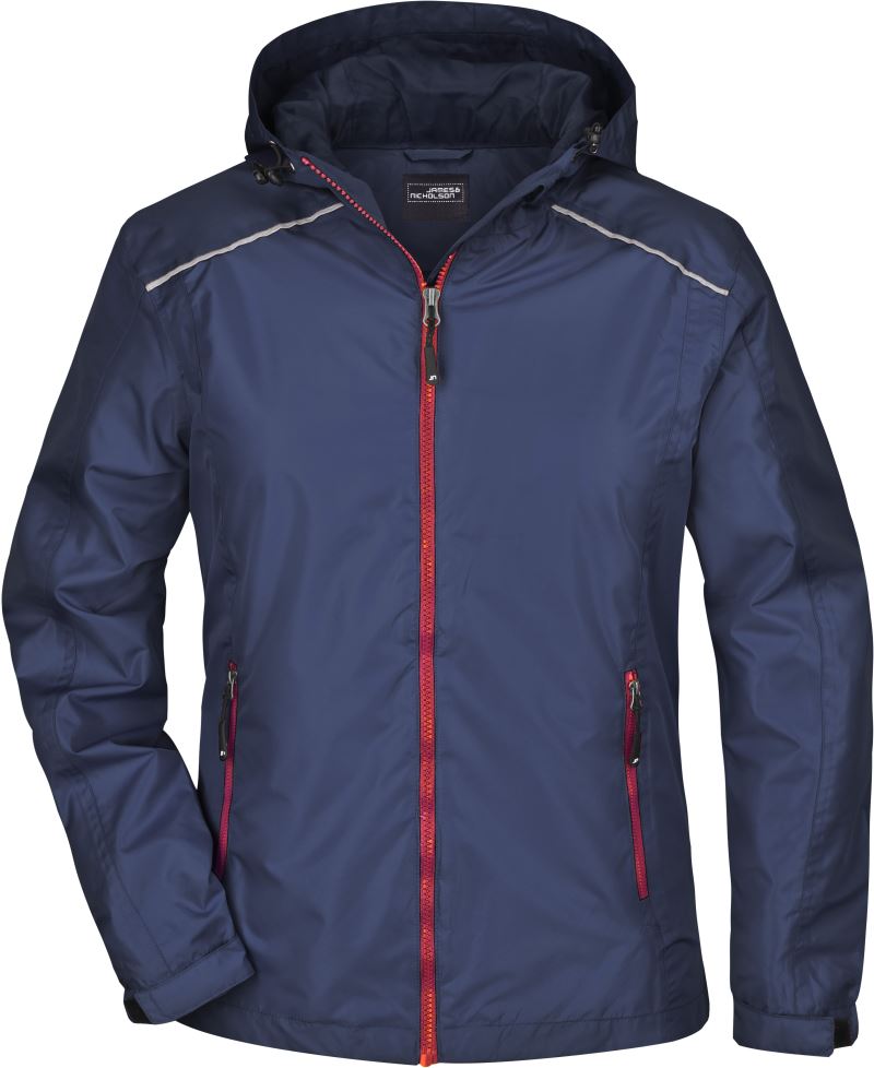 Levně Dámská bunda do deště - navy/red