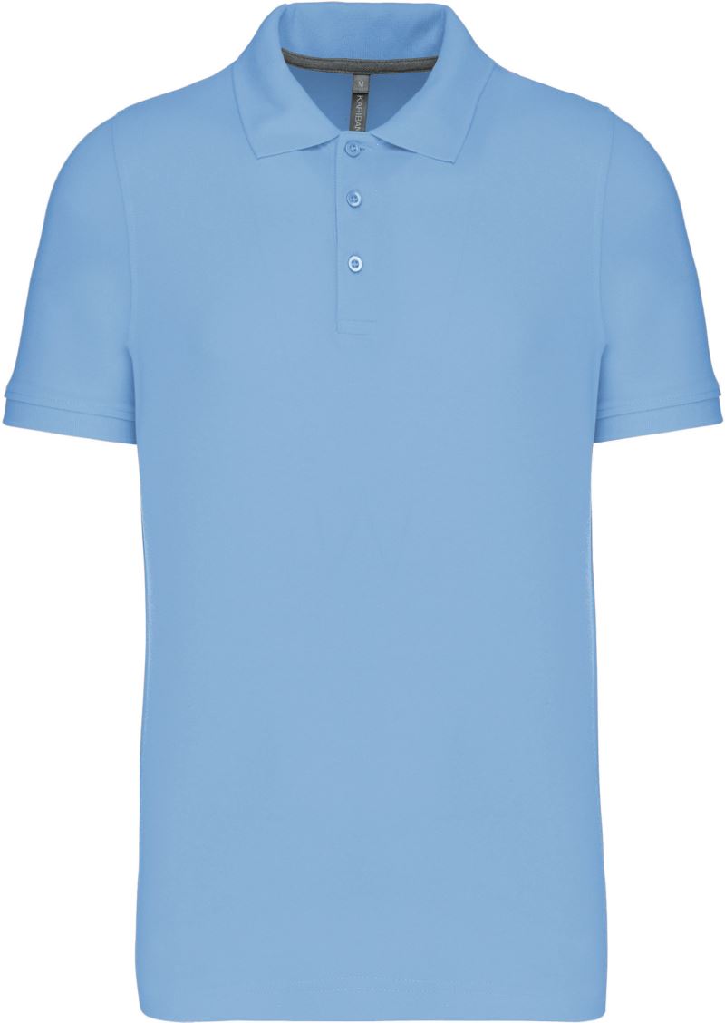 Pánské piqué polo - sky blue