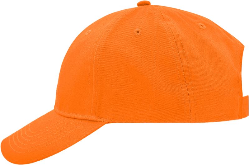 Levně Broušená 6 panelová kšiltovka - orange