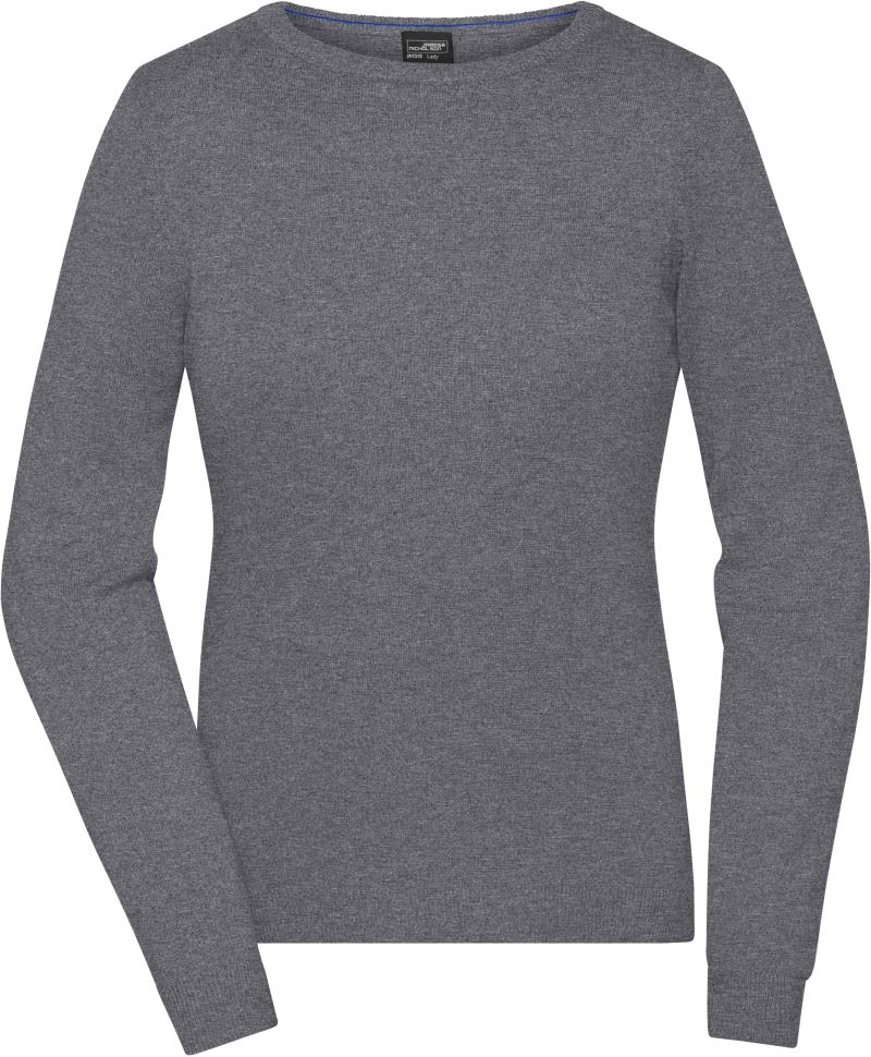 Levně Dámský svetr s kulatým výstřihem - grey heather