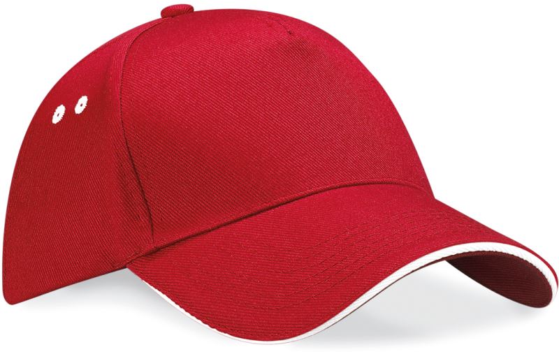 Levně 5 panelová sandwich kšiltovka - classic red/white