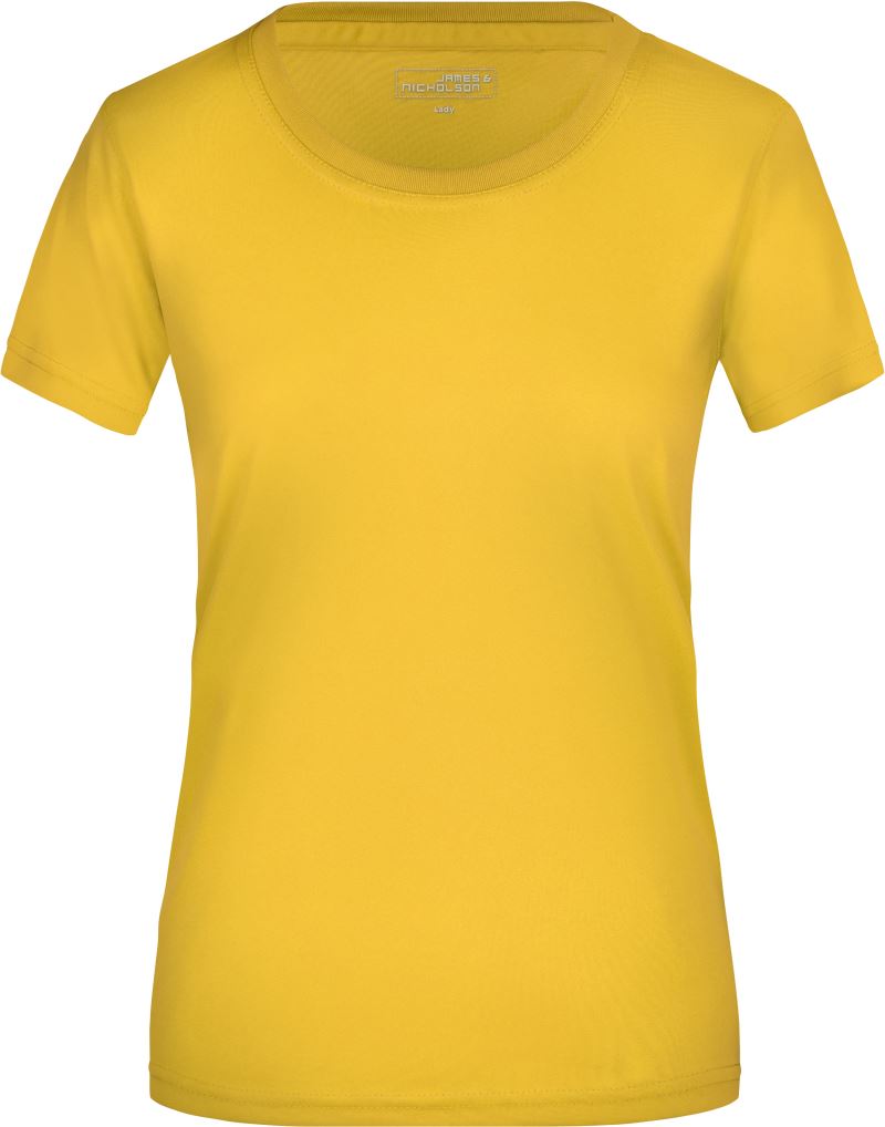 Levně Dámské žerzejové sportovní tričko - yellow