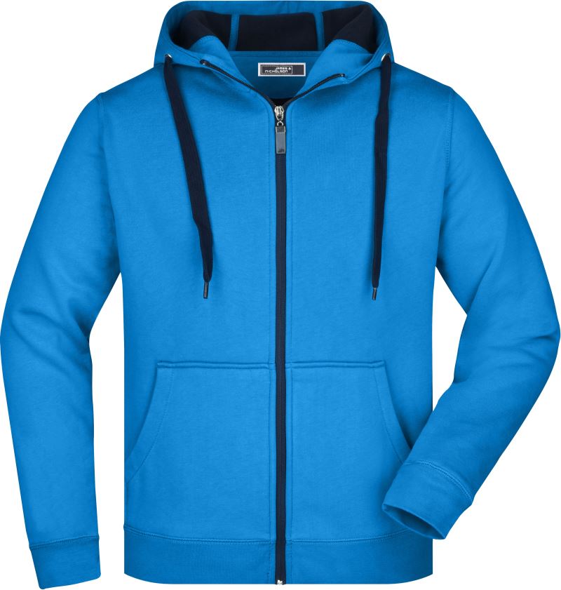 Levně Pánská mikina Doubleface - azure/navy