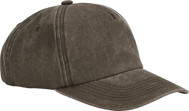 Levně 5 panelová vintage kšiltovka "Relaxed" - vintage brown