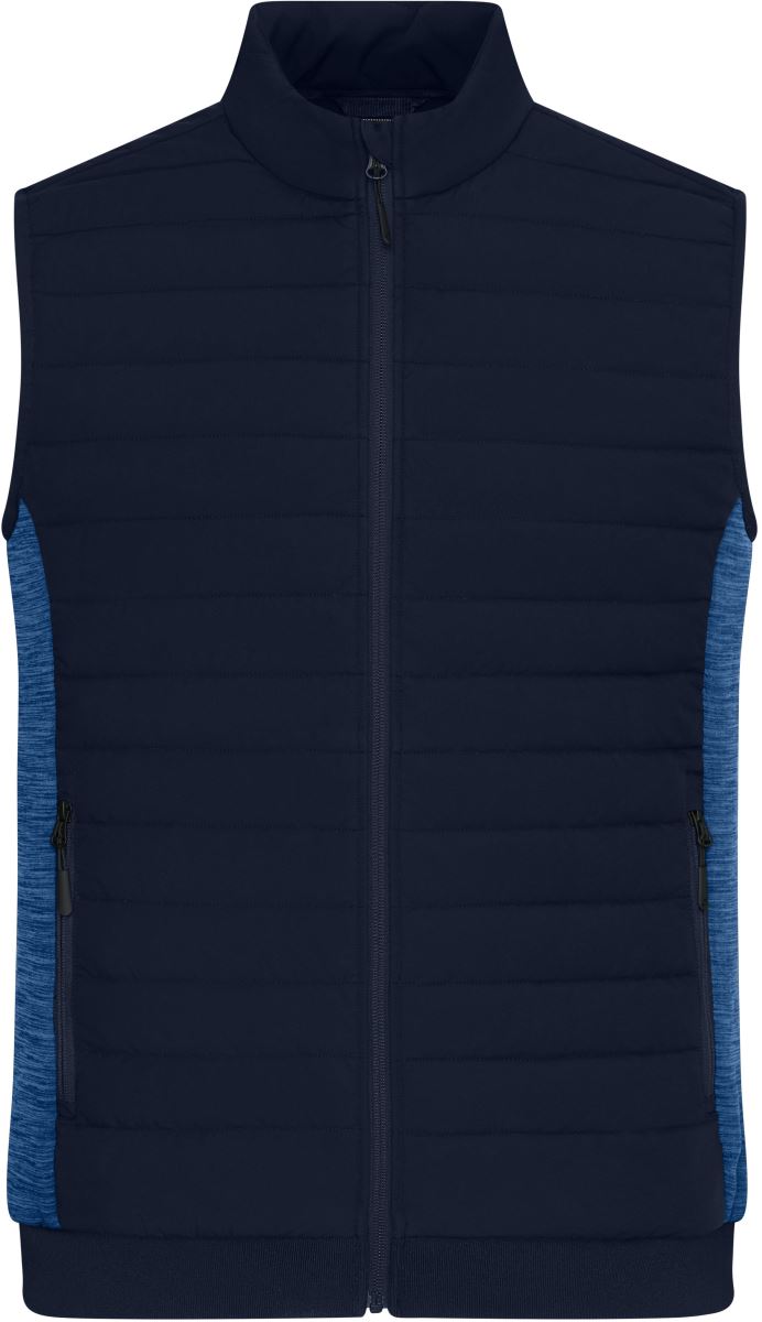 Levně Pánská vesta s podšívkou - navy/royal melange