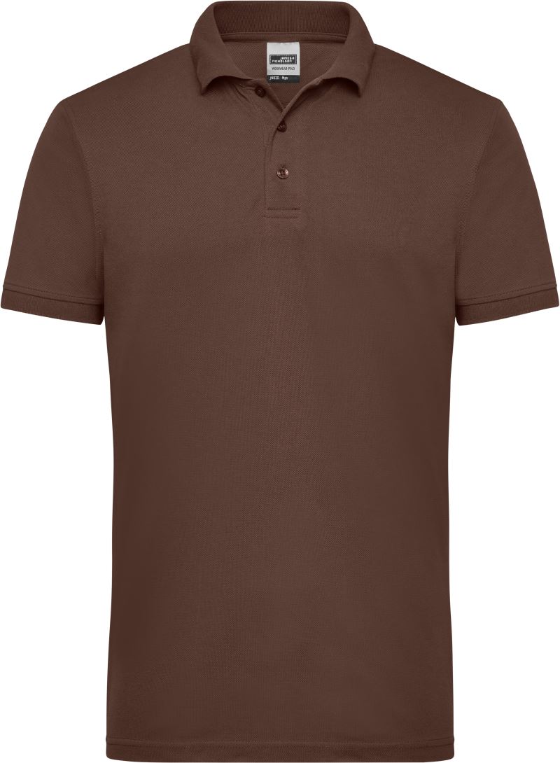Levně Pánské pracovní piqué polo - brown