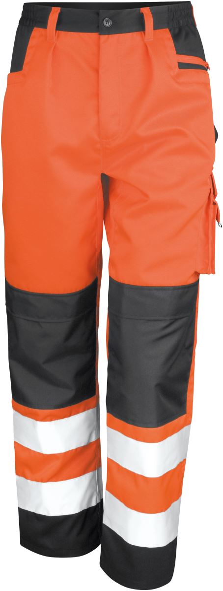 Levně Bezpečnostní cargo kalhoty - fluorescent orange