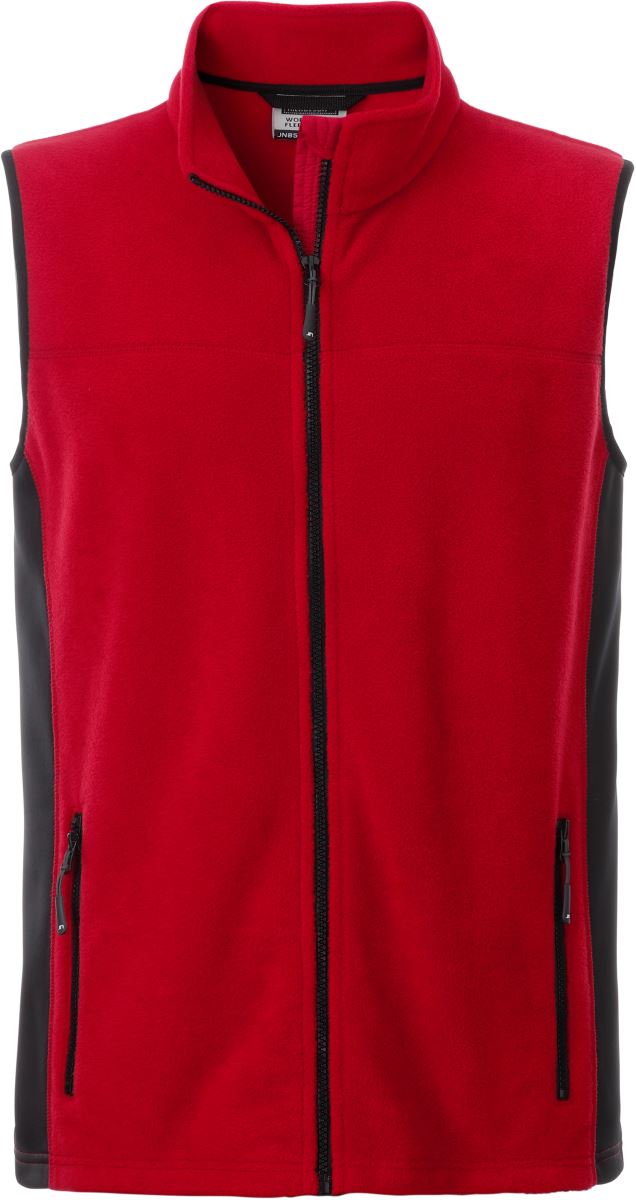 Pánská pracovní fleecová vesta - Strong - red/black