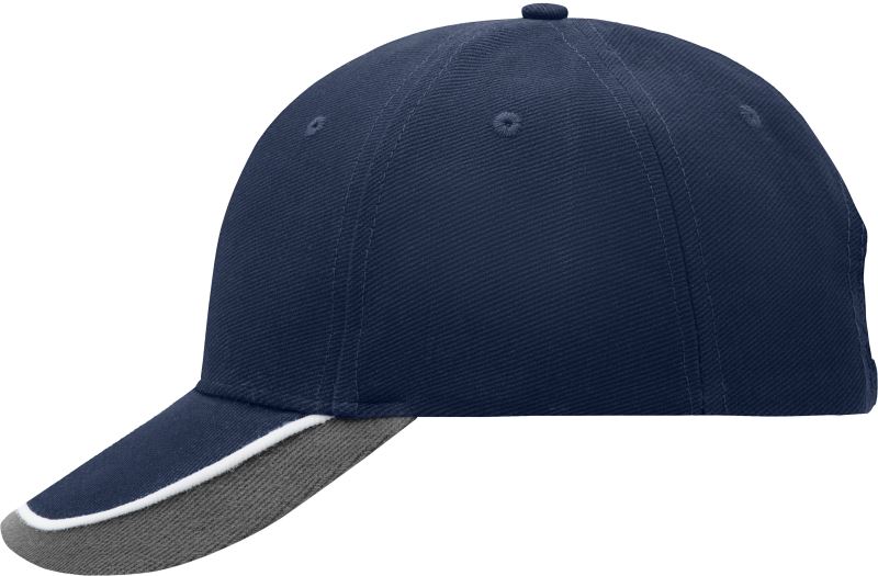 Kšiltovka s tříbarevným kšiltem - navy/white/light grey