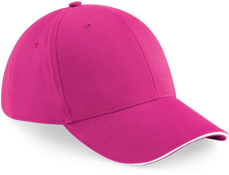 Levně 6 panelová sandwich kšiltovka "Athleisure" - fuchsia/white