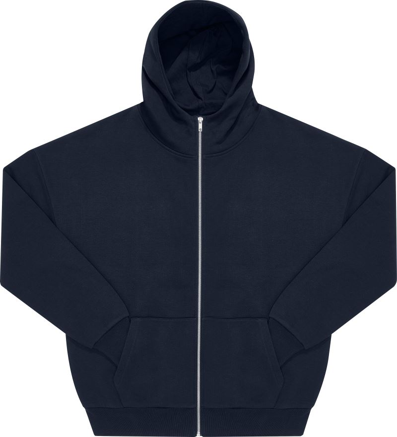Levně Těžká oversize mikina s kapucí - navy
