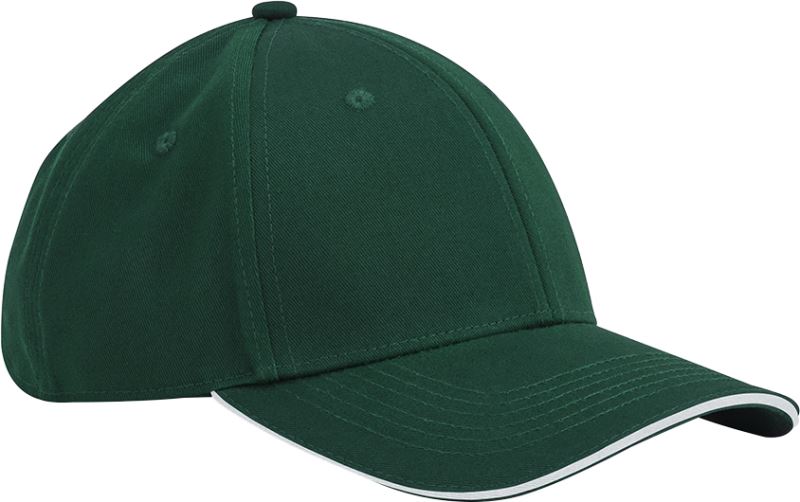 Levně 6 panelová kšiltovka EarthAware® - bottle green/white