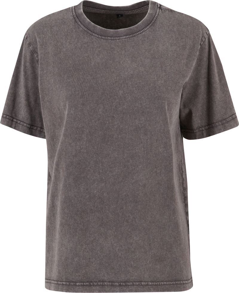 Levně Dámské oversize tričko z těžké bavlny "Stonewash" - magnet